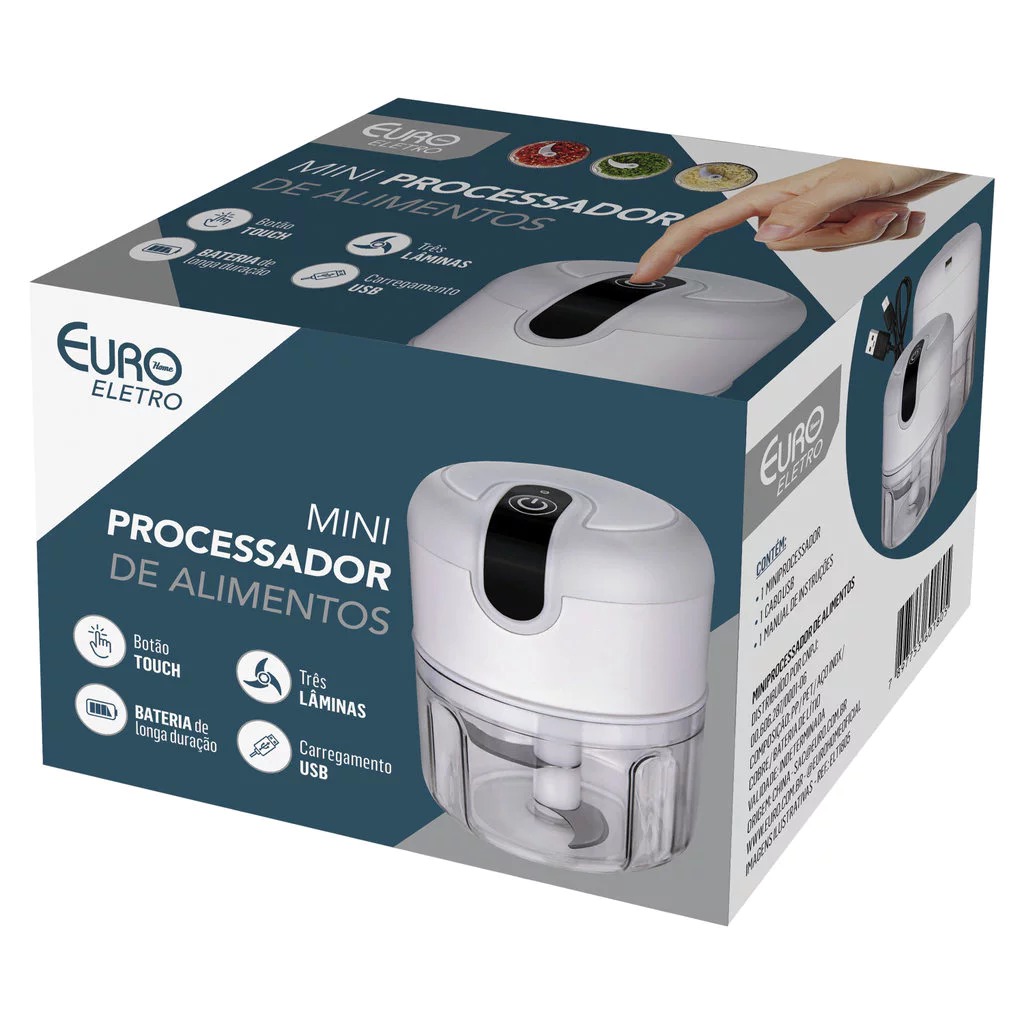 Mini Processador Elétrico De Alimentos EURO HOME