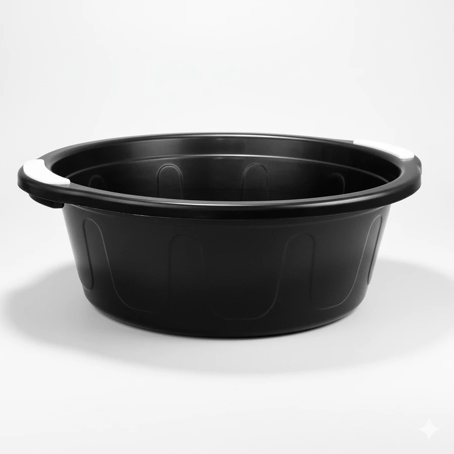 Bacia de Plastico Grande 60 Litros Canelada Redonda Para Roupa Cozinha Piscininha Infantil